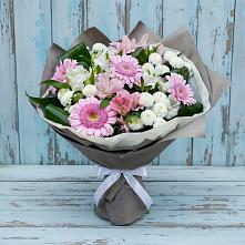 Букет цветов из:  Герберы, Альстромерии и Хризантемы в Месягутово