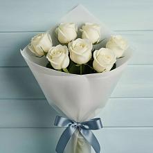 Букет 7 Белых роз Эдлесс Лав #REPLACE_PRED# Месягутово