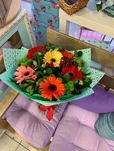 Букет цветов из:  Герберы, Хризантемы и Альстромерии #REPLACE_PRED# Месягутово