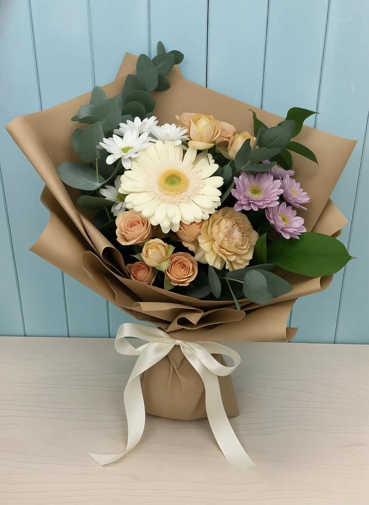 Букет цветов из: Герберы и Хризантемы в Месягутово