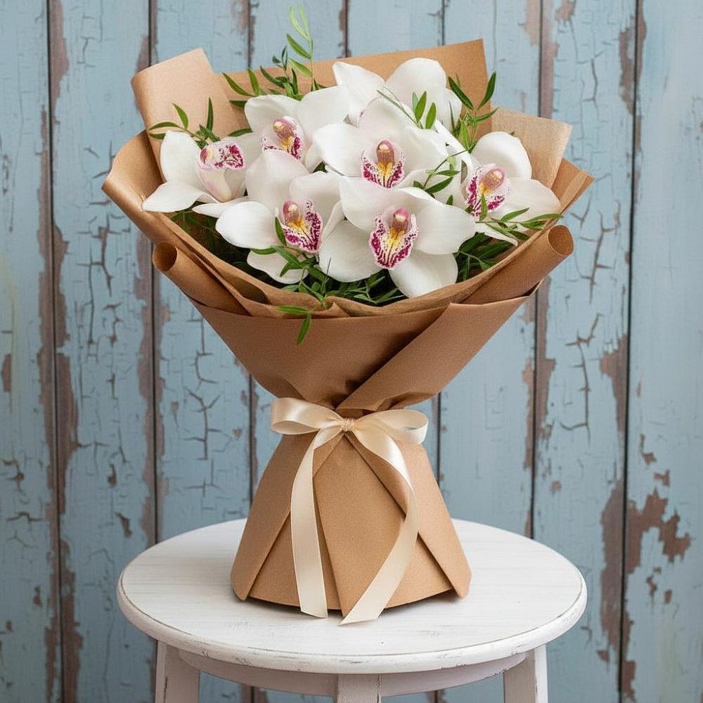 Букет цветов из: Орхидеи и Розы в Месягутово