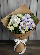 Букет цветов из:  Хризантемы и Розы в Месягутово