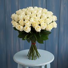Букет 51 Белая роза Эдлесс Лав в Месягутово