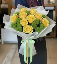 Букет цветов из:  Хризантемы и Розы в Месягутово