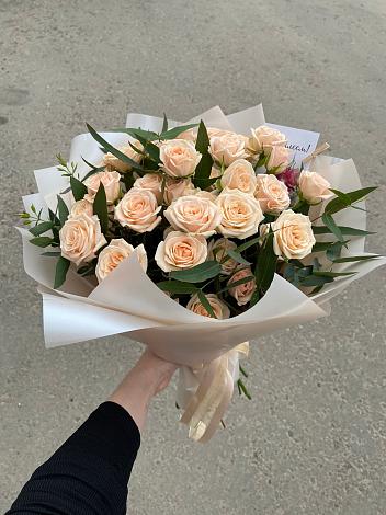 Букет Кремовые розы Латте в Месягутово