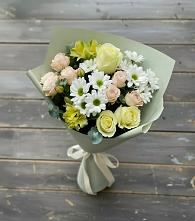 Букет цветов из:  Альстромерии, Розы и Хризантемы #REPLACE_PRED# Месягутово