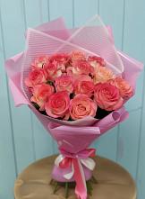 Букет 15 Розовых роз Равель #REPLACE_PRED# Месягутово