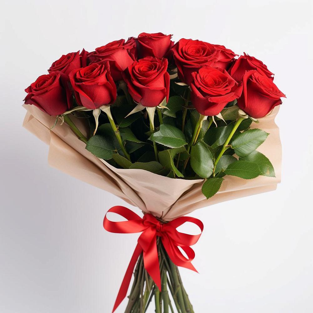 Букет 11 Красных роз Эдлесс Лав в Месягутово