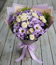 Букет цветов из:  Хризантемы и Розы в Месягутово